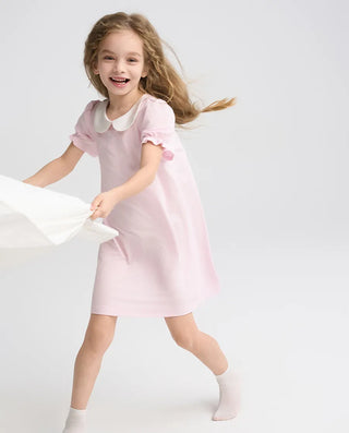 Aimer Kids Silky Short-Sleeved Nightgown For Girls