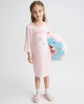 aimer-kids-milk-fiber-short-sleeved-nightdress-for-girls-ak144g871-3