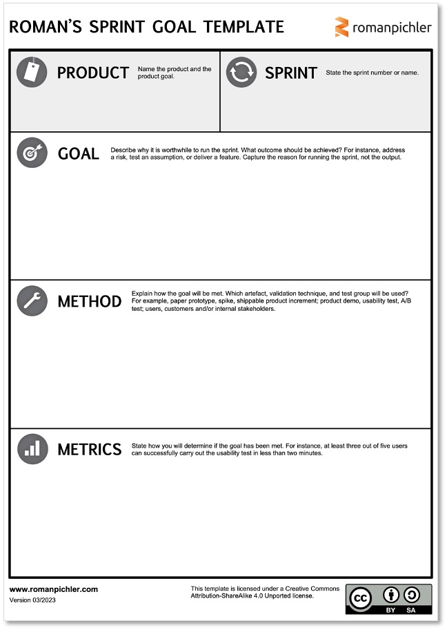 Roman's Sprint Goal Template
